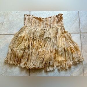 Bebe Bohemian Tan Skirt